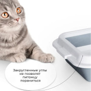 ЗооЭкспресс Туалет КИС для кошек с рамкой и сеткой 40,5х27х8см