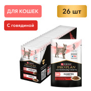 Консервы Purina Pro Plan Veterinary Diets DM St/Ox Diabetes Management пауч для кошек при диабете говядина