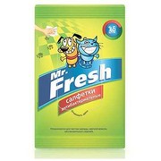 Mr. Fresh, салфетки влажные для собак и кошек, антибактериальные, 15шт