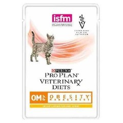 Консервы Purina Pro Plan Veterinary Diets OM Obesity пауч для кошек при ожирении курица