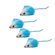 Beeztees Игрушка для кошек Мышь плюшевая, голубая, 5см