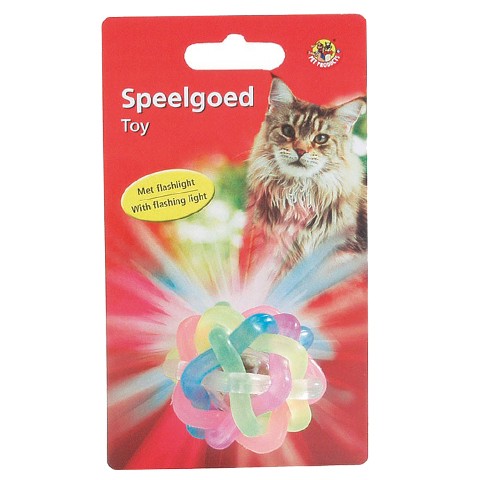 Beeztees Игрушка для кошек Мячик светящийся, латекс, 6см