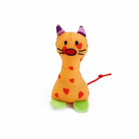 Beeztees Игрушка для кошек Рыжий котик текстиль, 8см