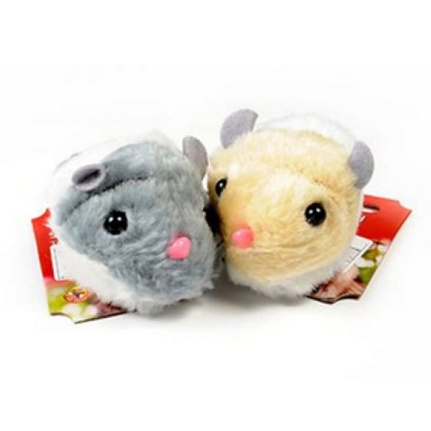 Beeztees Игрушка для кошек Хомячок вибрирующий, плюш, 7см