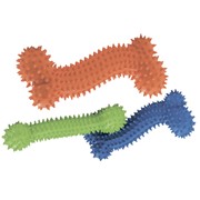 Beeztees Игрушка для собак Косточка массажная разноцветная, резина, 17x7см