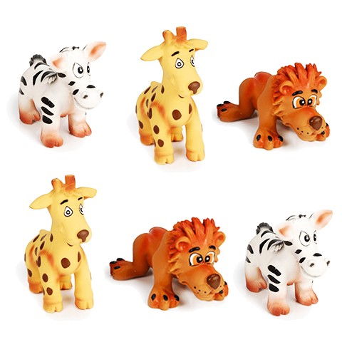 Beeztees Игрушка для собак Маленькие животные из сафари, латекс, 12x9см