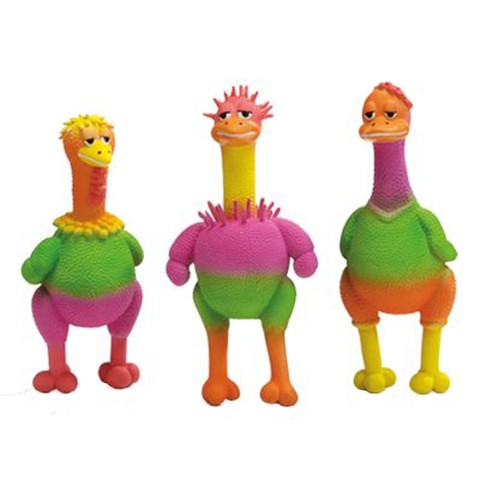 Beeztees Игрушка для собак Необычные курочки из латекса, 23x10см