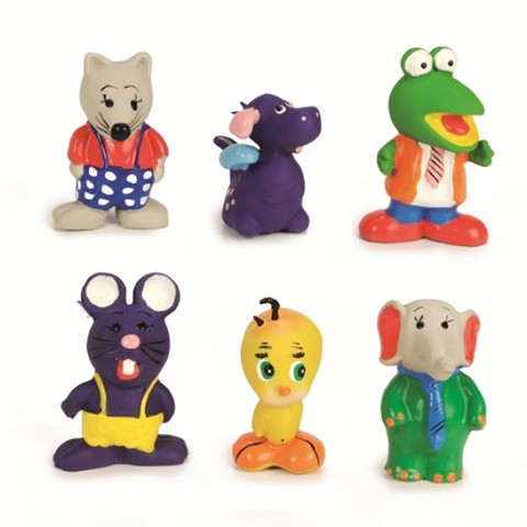 Beeztees Игрушки для собак Зверушки, латекс, 8-10см