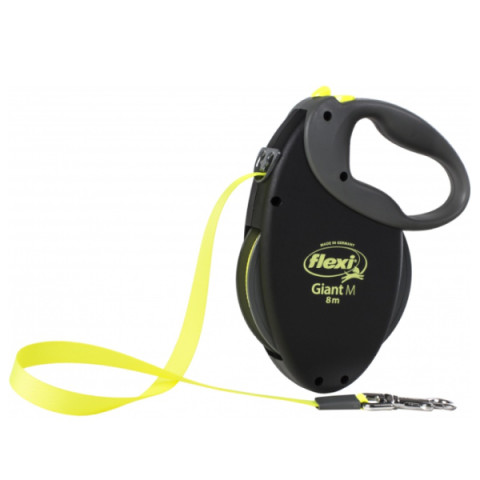 Flexi Giant поводок-рулетка tape M 8м 25-50кг, черный