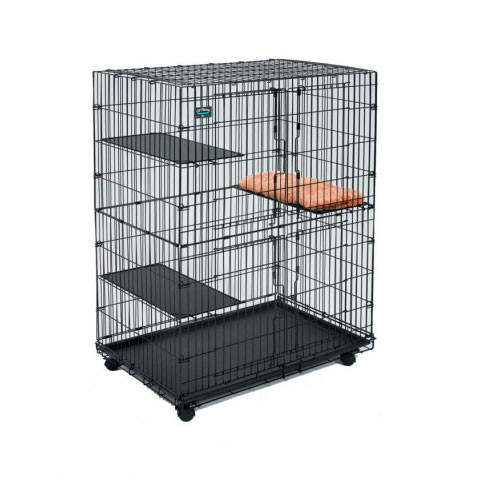 MidWest Клетка для кошек Cat Playpens, черная, 90х59х121см