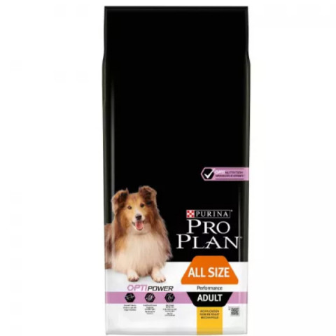 Pro Plan OptiPower корм сухой для собак при больших физических нагрузках с высоким содержанием курицы