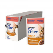 Cat Chow консервы для взрослых кошек с говядиной и баклажанами в желе