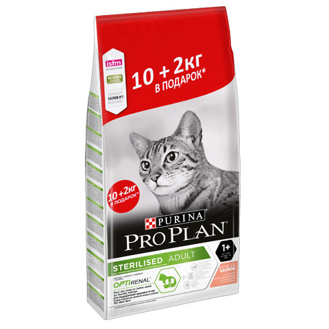 Сухой корм Purina Pro Plan для стерилизованных кошек и кастрированных котов, лосось
