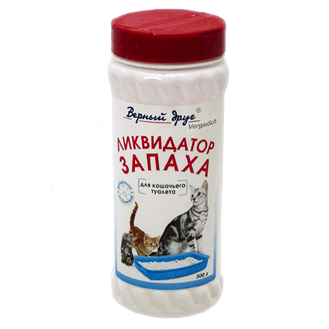 Верный друг ликвидатор запаха для кошачьего туалета, 500гр