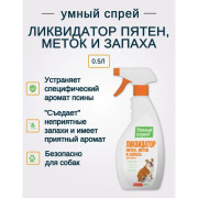 Умный спрей ликвидатор пятен и запаха для собак, 500мл