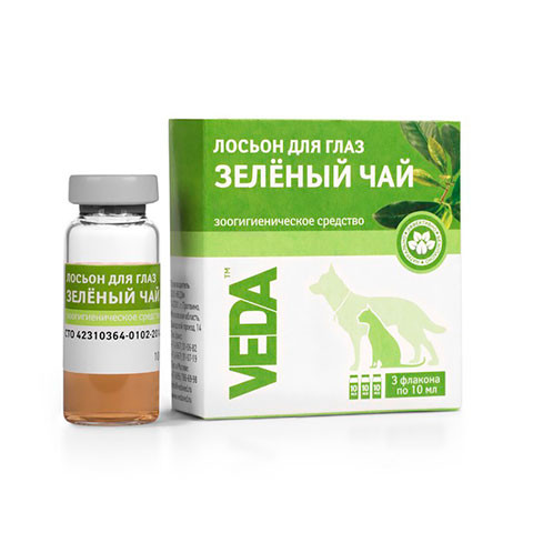 Veda Фитоэлита Зелёный чай - гигиенический лосьон для глаз (3 флакона)
