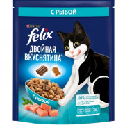 Felix сухой корм для кошек Двойная Вкуснятина с рыбой
