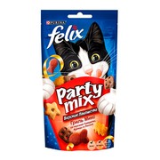 Felix Party Mix Гриль: говядина курица лосось лакомство для кошек