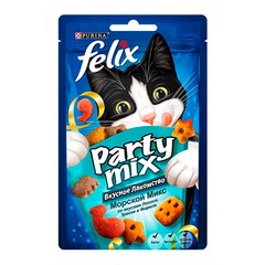 Felix Party Mix Морской: лосось треска форель лакомство для кошек
