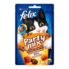 Felix Party Mix Оригинальный: курица печень индейка лакомство для кошек