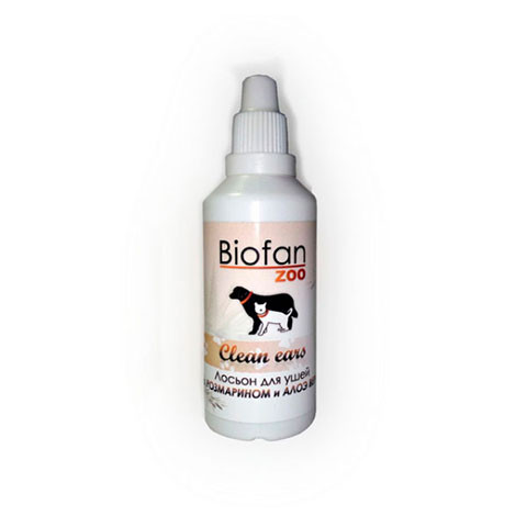 Biofan Zoo Clean Ears очищающий лосьон для ушей с розмарином и алое вера, 60мл