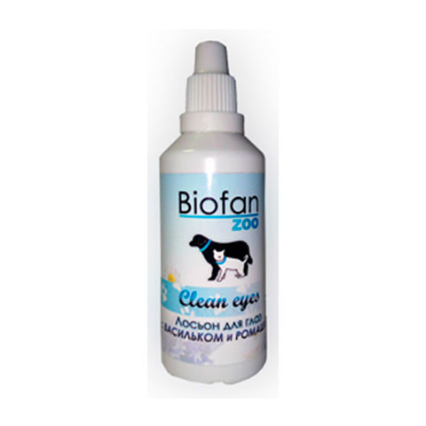 Biofan Zoo Clean Eyes очищающий лосьон для глаз с васильком и ромашкой, 60мл