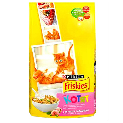 Friskies Junior сухой корм для Котят Курица с Молоком и Овощами