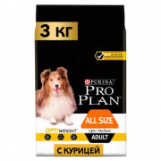 Pro Plan OptiWeight Light, Sterilised с курицей Корм сухой для склонных к избыточному весу, стерилизованных взрослых собак всех пород