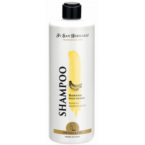 Iv San Bernard Traditional Banana Shampoo Шампунь с ароматом банана для собак и кошек с шерстью средней длины