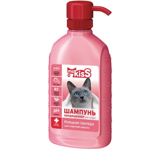 Ms.Kiss шампунь изящная пантера для короткошерстных кошек