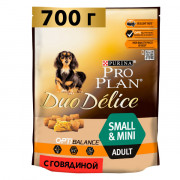 Сухой корм PRO PLAN® DUO DELICE для взрослых собак мелких и карликовых пород с двойной текстурой гранул, с высоким содержанием говядины