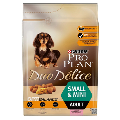 Pro Plan Duo Delice OptiBalance с лососем и рисом Корм сухой для мелких и карликовых собак всех пород