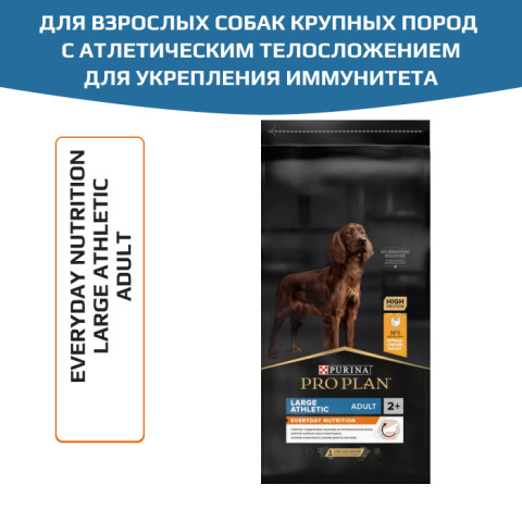 Сухой корм PRO PLAN EVERYDAY NUTRITION для взрослых собак крупных пород с атлетическим телосложением, с высоким содержанием курицы