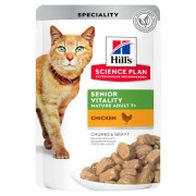 Hill's Science Plan Senior Vitality корм консервированный для пожилых кошек, курица