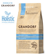 Grandorf White Fish & Turkey SKIN&CARE корм сухой взрослых кошек с нормальной активностью, чувствительной кожей и шерстью или склонных к аллергии белая рыба с индейкой