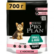 Pro Plan OptiDerma Sensitive Skin Small & Mini Puppy с лососем Корм сухой для щенков мелких и карликовых пород с чувствительной кожей