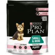 Pro Plan OptiDerma Sensitive Skin Small & Mini Puppy с лососем Корм сухой для щенков мелких и карликовых пород с чувствительной кожей