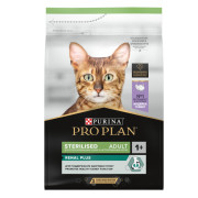Pro Plan Sterilised корм сухой для стерилизованных кошек и кастрированных котов для поддержания здоровья почек с высоким содержанием индейки