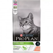 Pro Plan Sterilised корм сухой для стерилизованных кошек и кастрированных котов для поддержания здоровья почек, с высоким содержанием лосося