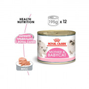 Royal Canin Mother&Babycat корм для котят в период первой фазы роста и отъема, беременных и кормящих кошек, мусс, 0,195г