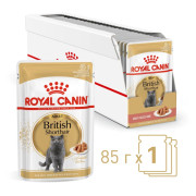 Royal Canin British Shorthair Adult влажный корм для кошек Британская короткошерстная, пауч