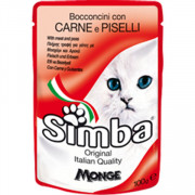 Simba Cat Pouch паучи для кошек мясо с горохом