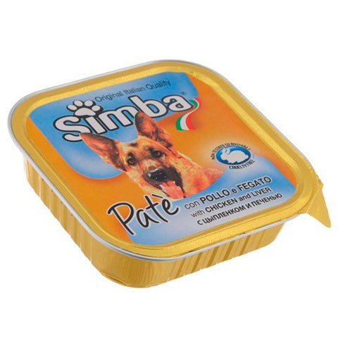 Simba Dog консервы для собак паштет курица с печенью