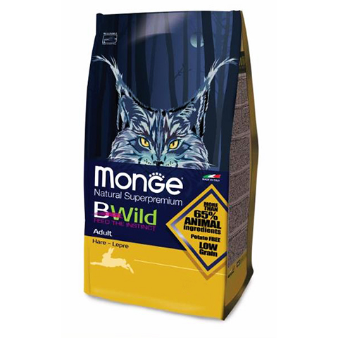 Monge BWild Cat Hare корм для взрослых кошек с мясом зайца