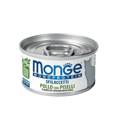 Monge Cat Monoprotein хлопья для кошек из курицы с горошком