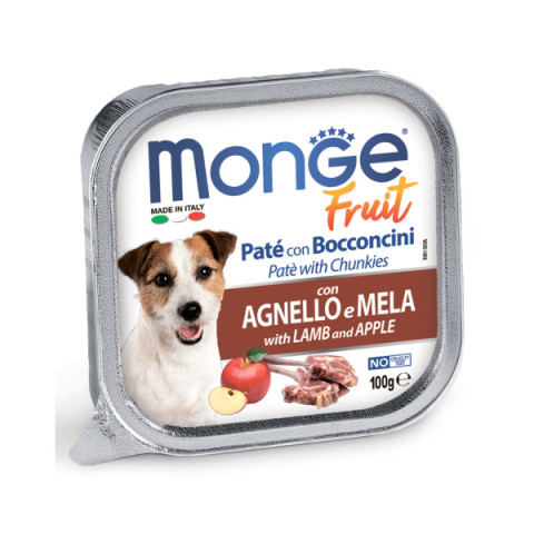 Monge Dog Fruit консервы для собак ягненок с яблоком