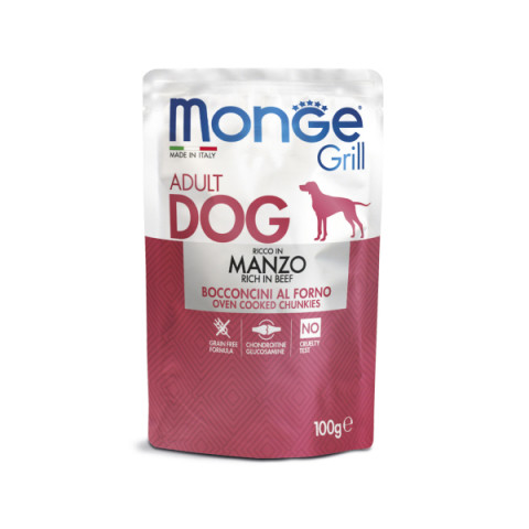Monge Dog Grill Pouch паучи для собак говядина