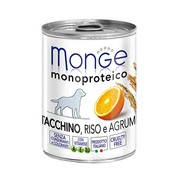 Monge Dog Monoproteico Fruits консервы для собак паштет из индейки с рисом и цитрусовыми