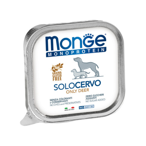 Monge Dog Monoproteico Solo консервы для собак паштет из оленины