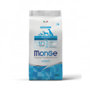 Monge Dog Speciality Light корм для собак всех пород низкокалорийный лосось с рисом